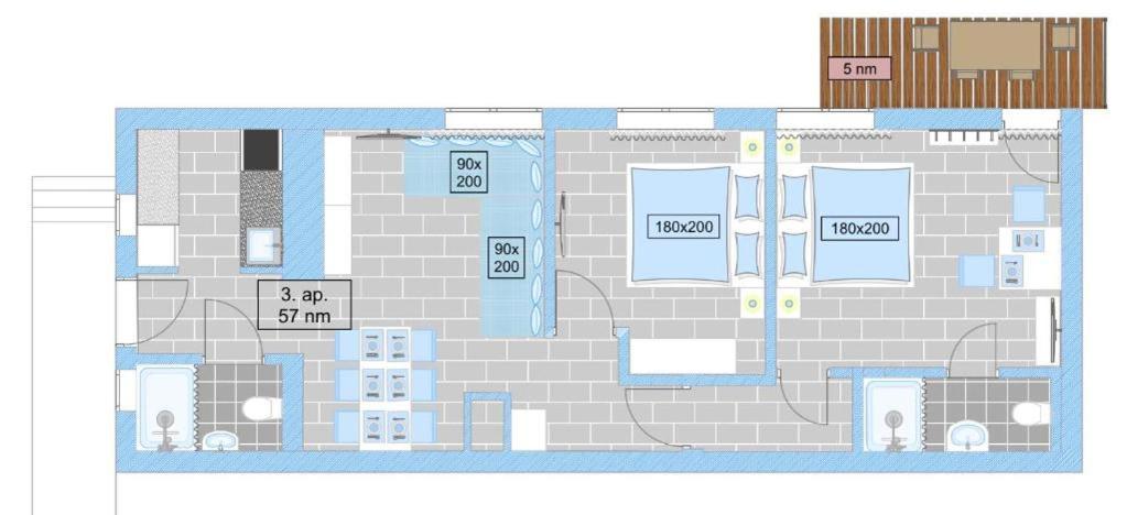 Topart Apartman I Balatonfenyves Luaran gambar